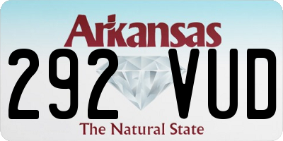 AR license plate 292VUD