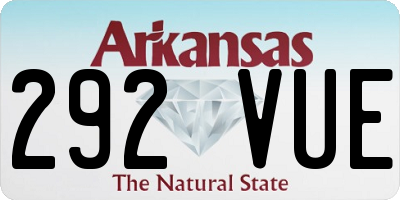 AR license plate 292VUE