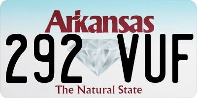 AR license plate 292VUF