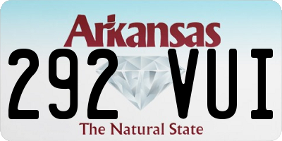 AR license plate 292VUI