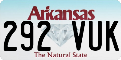 AR license plate 292VUK