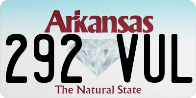 AR license plate 292VUL