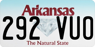 AR license plate 292VUO