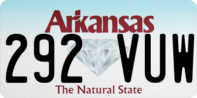 AR license plate 292VUW
