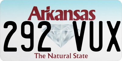 AR license plate 292VUX