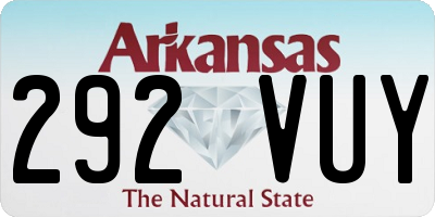 AR license plate 292VUY