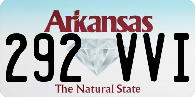AR license plate 292VVI