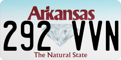 AR license plate 292VVN