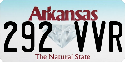 AR license plate 292VVR