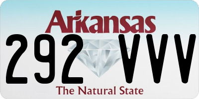 AR license plate 292VVV