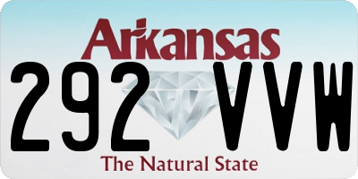 AR license plate 292VVW