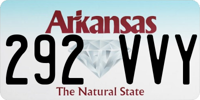 AR license plate 292VVY