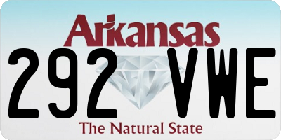 AR license plate 292VWE