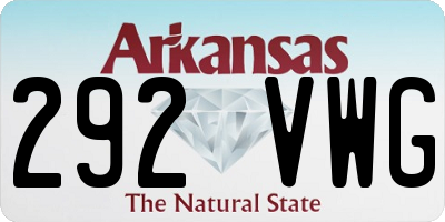 AR license plate 292VWG