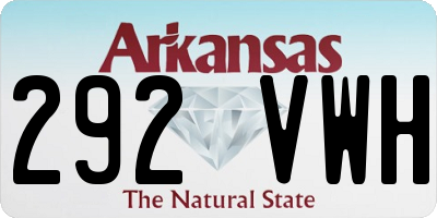 AR license plate 292VWH