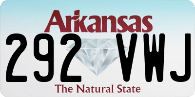 AR license plate 292VWJ