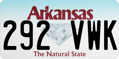 AR license plate 292VWK
