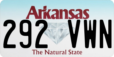AR license plate 292VWN