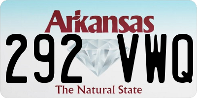AR license plate 292VWQ