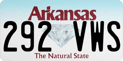 AR license plate 292VWS