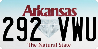 AR license plate 292VWU