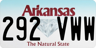 AR license plate 292VWW