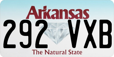 AR license plate 292VXB