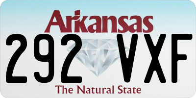 AR license plate 292VXF