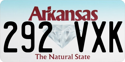 AR license plate 292VXK