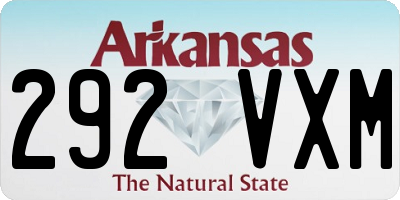 AR license plate 292VXM