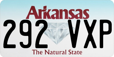AR license plate 292VXP