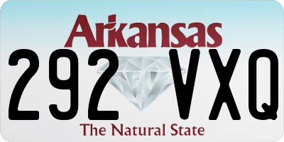 AR license plate 292VXQ