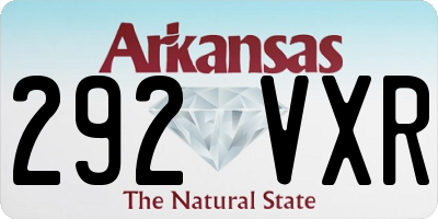 AR license plate 292VXR