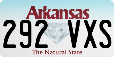 AR license plate 292VXS