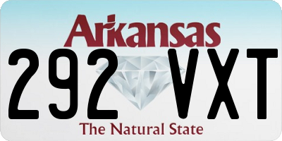 AR license plate 292VXT