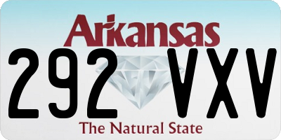 AR license plate 292VXV