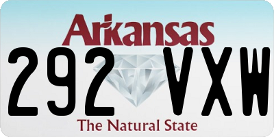AR license plate 292VXW