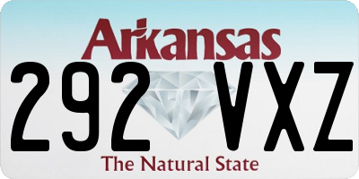 AR license plate 292VXZ