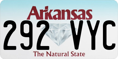 AR license plate 292VYC