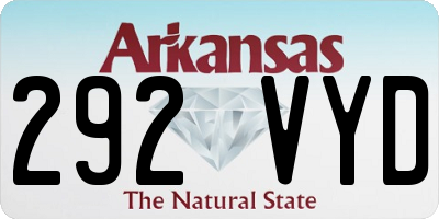 AR license plate 292VYD