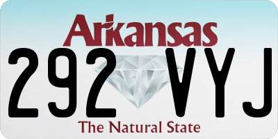 AR license plate 292VYJ