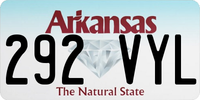AR license plate 292VYL