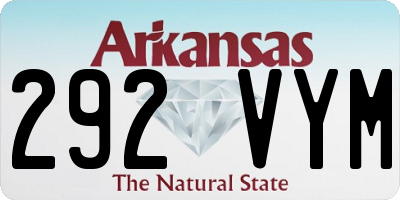 AR license plate 292VYM