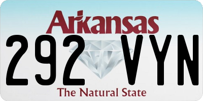 AR license plate 292VYN