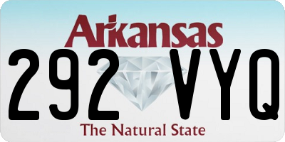 AR license plate 292VYQ
