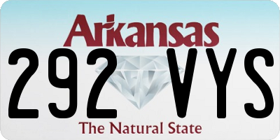 AR license plate 292VYS