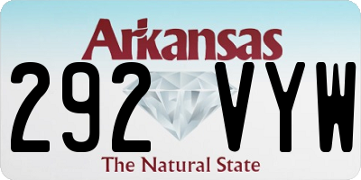 AR license plate 292VYW