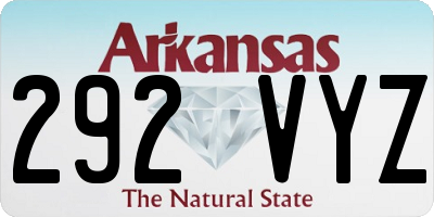 AR license plate 292VYZ