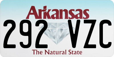 AR license plate 292VZC