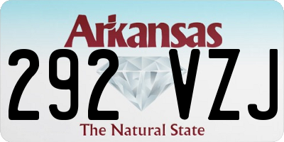 AR license plate 292VZJ